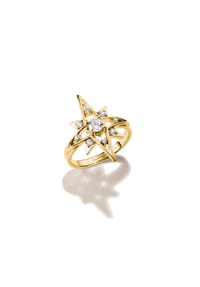Thomas Sabo - Ring Stern mit weißem Zirkonia - gelbgoldfarben