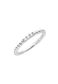Luigi Merano® - Ring in Kugel-Design mit Zirkonia, Gold 375 - silber