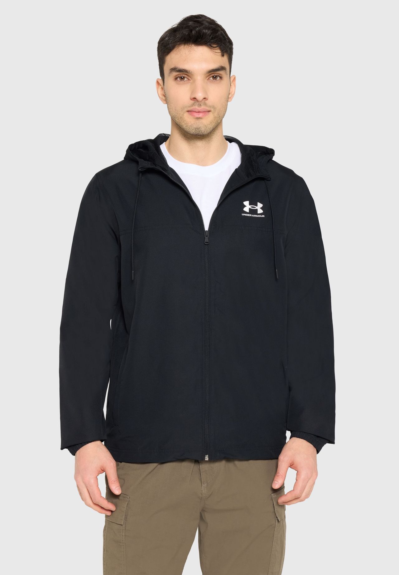 Under Armour Windbreaker, Stehkragen, FüR Herren, Schwarz, XL