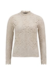 zero - Langarm-Shirt mit Spitze - French Oak