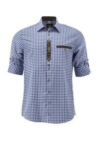 Orbis - Trachtenhemd, Regular Fit, 1/1 Arm, Kent-Kragen, für Herren - 42 MITTELBLAU