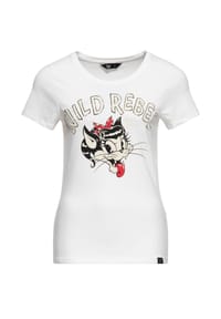 QUEEN KEROSIN - Print-Shirt mit Cartoon Print Wild Rebel - grün