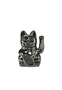 DONKEY - Winkekatze Lucky Cat Maneki Neko Egypt, Shiny Black, 15 cm - Shiny Black