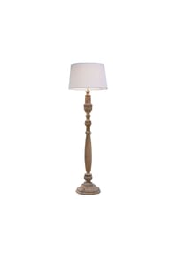 LOBERON - Stehlampe Wynleigh antikbraun/leinen - antikbraun/leinen