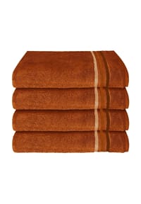 SCHIESSER - Handtuchset Skyline Color - 4-teilig - terrakotta