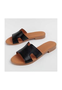 ROSA amada - Flache Sandale Hacca2 Schwarz - schwarz