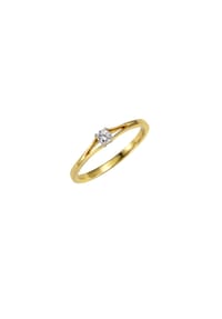 diamonds by Ellen K. - Ring 585/- Gold 1 Brillant 0,10ct. - gelb