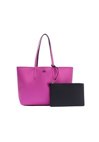 LACOSTE - Damen Wendetasche mit Pochete - Shopper, mehrfarbig - Beige/Orange