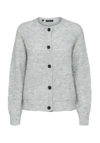 SELECTED FEMME - Strickjacke, Alpaka-Woll-Mix, Rippbündchen, für Damen - 178992 LIGHT GREY