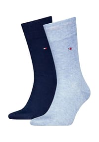 TOMMY HILFIGER - Classic Socken, 2er-Pack, geripptes Bündchen, für Herren - 030 ANTHRA MELANGE