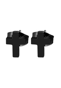 Adelia's Cross Collection - Ohrringe – Ohrstecker aus Edelstahl - schwarz