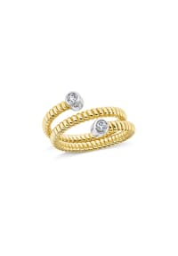 VANDENBERG - Damen Ring, 585er Gold mit Weißgold, 2 Diamanten zus. ca. 0,20 Karat - Gelbgold/Weißgold