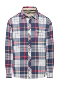 GLOBETROTTER - Freizeithemd, Langarm, Kent, für Herren - 1 BLUE/WHITE/RED