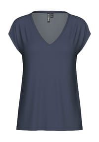PIECES - T-Shirt, V-Ausschnitt, für Damen - 188719 OMBRE BLUE