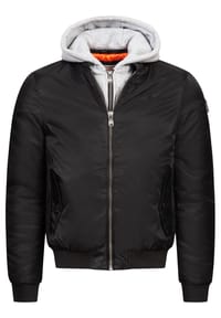LONSDALE™ - Herren Jacke mit Kapuze schmale Passform CLIFTON ALL SEASONS - Black