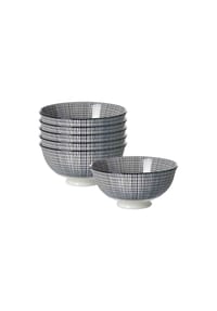 Ritzenhoff & Breker Servierschalen Takeo Stripes ø 12 cm 6er Set schwarz-weiß - TAKEO - schwarz-weiß