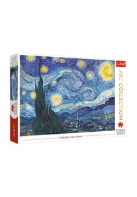 Trefl - Puzzle Vincent van Goch - Die Sternennacht, 1000 Teile, 68.3 x 48 cm - 