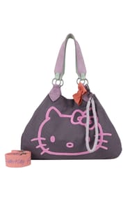 Fritzi aus Preußen Izzy Medium Hello Kitty fritzi  Canvas - Henkeltasche Izzy Medium Limited Head Flocked im tollen Hello Kitty-Design - Grau