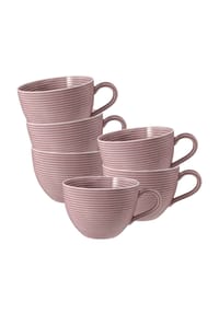 Seltmann Weiden Milchkaffeetassen Beat Color Glaze 0,35 l 6er Set - BEAT - beige