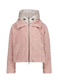 AMBER & JUNE - Plüschjacke mit abnehmbarem Westenteil - 1158 PEARL CREAM