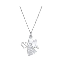 Nenalina - Halskette Engel Herz Zirkonia Talisman Symbol 925 Silber - Gold