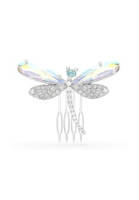 SWAROVSKI - Damen Brosche Libelle, Kristallperlen - SILBER