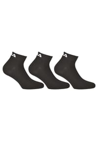 FILA - Quarter Socken Unisex, 3 Paar - Kurzsocken, Sport, Logo-Bund, uni, 35-46 - Classic