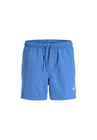 JACK & JONES - Herren Badeshorts - JPSTMAUI TROPIC SOLID SWIM SHORTS REG SN, Badehose - Blau