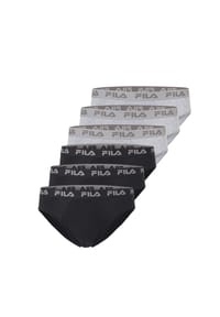 FILA - Slips Logo 6er-Pack mit elastischem Dehnbund und Markenlogo - Black