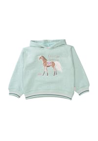 JETTE - Hoodie, Rippbündchen, für Kinder - ICE GREEN