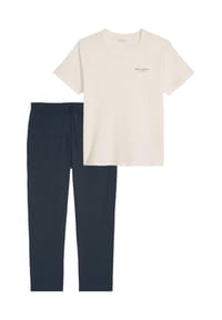 Marc O'Polo - Schlafanzug Cotton - Dunkelblau / creme