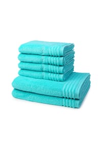 VOSSEN® 4 X Handtuch 2 X Duschtuch im Set Vienna Style Supersoft - Vienna Style Supersoft - Light azure