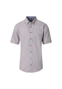 CASAMODA - Herren Freizeithemd Kurzarm Print Casual Fit - Orange