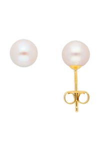 Adelia's - Damen Gold Schmuck 333 Gold Ohrringe  Ohrstecker mit Süßwasser Zuchtperle Ø 6 mm - gold