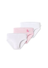 SCHIESSER - Slip 3er Pack Kids Girls Feinripp Organic Cotton - 918 PINK/WEISS