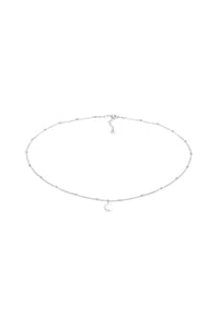 elli. - Halskette Choker Kugelkette Halbmond Astro 925 Silber - Gold