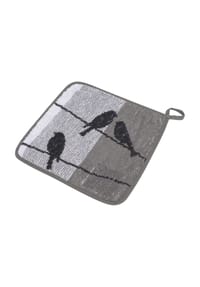 KRACHT® - Topflappen "Zugvögel", 2er-Set - GRAU