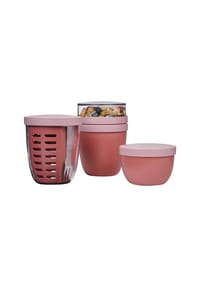 MEPAL Lunchpot, Fruitpot und Snackpot Ellipse 3er Set - ELLIPSE - blau