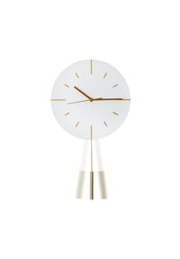 COFI - runde Wanduhr Dämmerung mit geräuschlosem Uhrwerk Quarzmechanismus - Weiß 30 × 30 × 2,5 cm