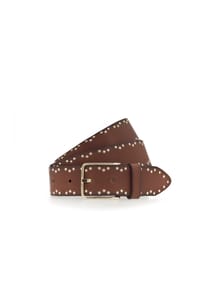Vanzetti - Ledergürtel, 3,5 cm, Nieten, für Damen - 645 COGNAC