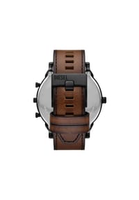 DIESEL® MR. DADDY SLIM - Diesel Herrenuhr Mr. Daddy Slim mit mehreren Uhrwerken, braunes Leder, DZ7492 - Schwarz
