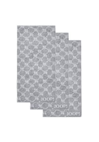JOOP! - Handtuch Classic / Infinity Kollektion, 3er Pack - 50x100 cm, Walkfrottier - Anthrazit