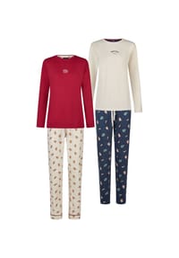 HAPPY SHORTS - Pyjama Christmas - bordeaux/offwhite/ navy