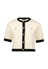 zero - Strickjacke, Halbarm, für Damen - 1991 PATCH CREAM/B