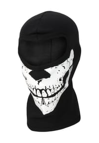 normani® - Sturmhaube 1-Loch aus Baumwolle mit Totenkopfmotiv - Schwarz