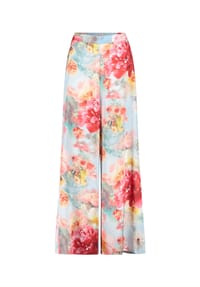 Vera Mont - Marlene-Hose mit Blumenprint - Blue/Rosé