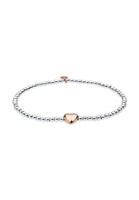 elli. - Armband Elli Armband Herz Liebe Kugeln Bi-Color 925 Silber - Silber