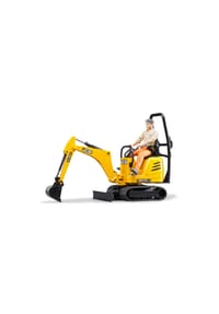bruder® - Baufahrzeug JCB Mikrobagger 8010 CTS, mit Bauarbeiter - mehrfarbig