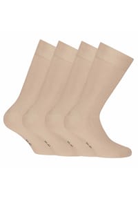 Rohner Advanced Socks - Unisex Socken, 4er Pack - Bambus, Kurzsocken - Beige