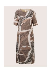 MADELEINE - Kleid mit kurzen Ärmeln - perlweiß / taupe / multicolor